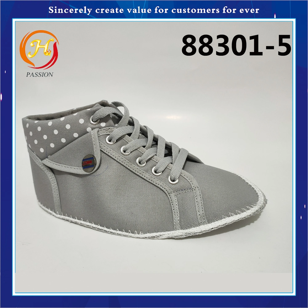 Custom Lace up Flat High Top Star Classic Casual Sneaker Upper for Women Canvas Shoes