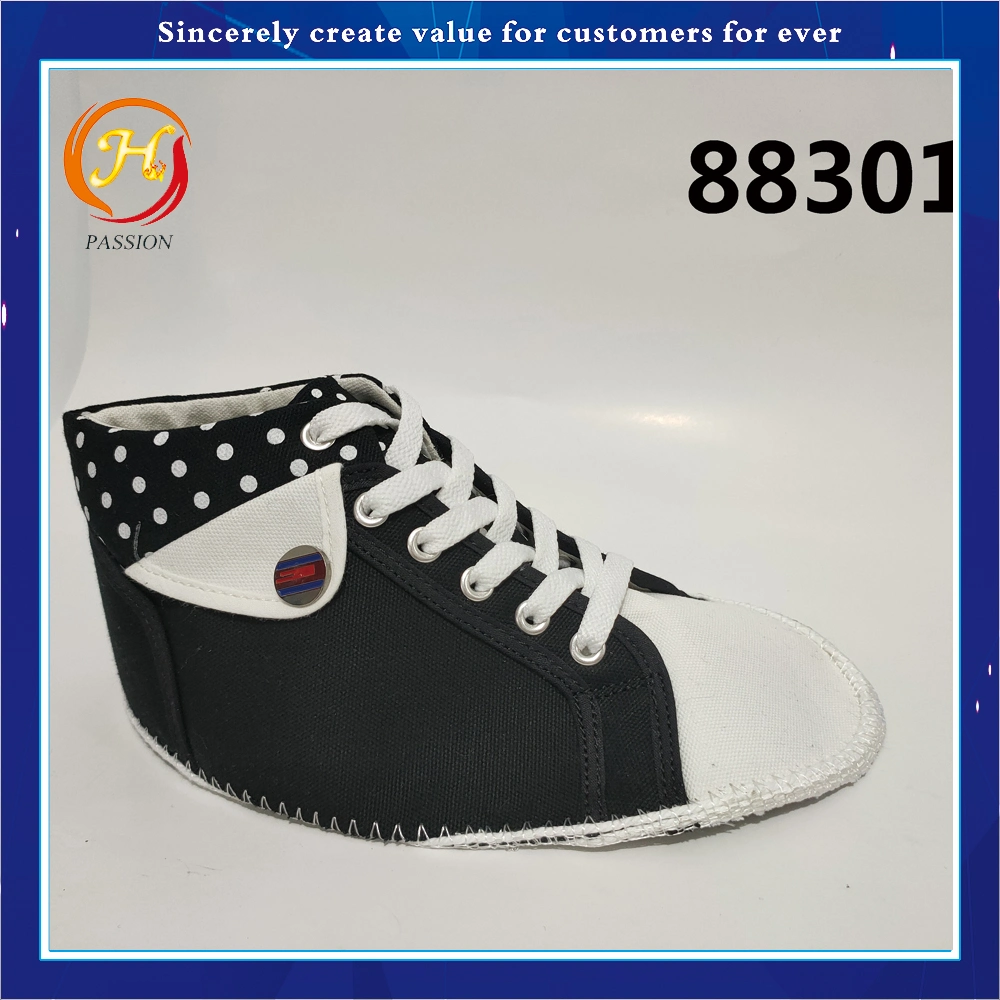 Custom Lace up Flat High Top Star Classic Casual Sneaker Upper for Women Canvas Shoes