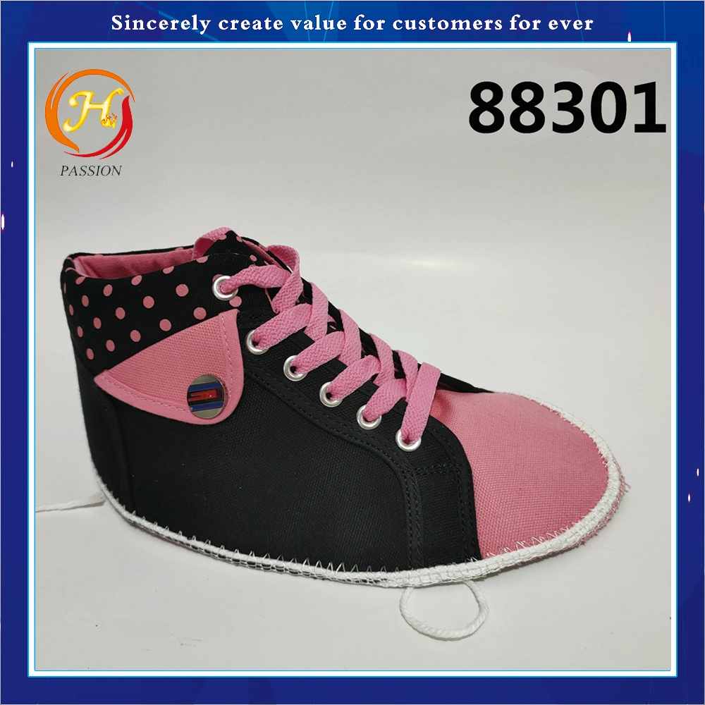 Custom Lace up Flat High Top Star Classic Casual Sneaker Upper for Women Canvas Shoes